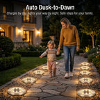 Solar Ground Lights – 8 LED Outdoor Disk Lights