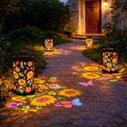 🌻 Sunflower Motif Solar Garden Lantern – IP55 Waterproof Outdoor Decor Light