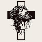 Crown of Thorns Jesus Cross Metal Wall Decor