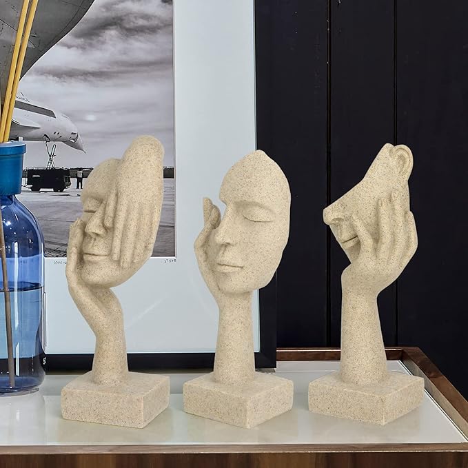 Modern Abstract Resin Thinker Sculpture – Minimalist Home & Office Decor Figurine