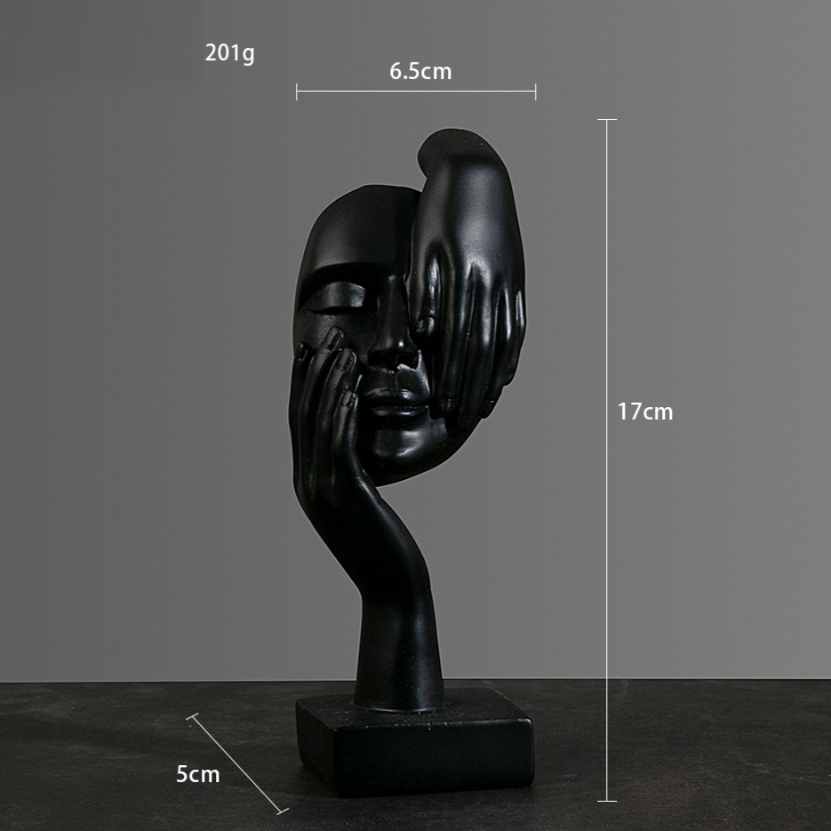 Modern Abstract Resin Thinker Sculpture – Minimalist Home & Office Decor Figurine