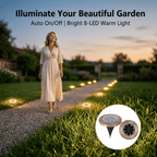 Solar Ground Lights – 8 LED Outdoor Disk Lights