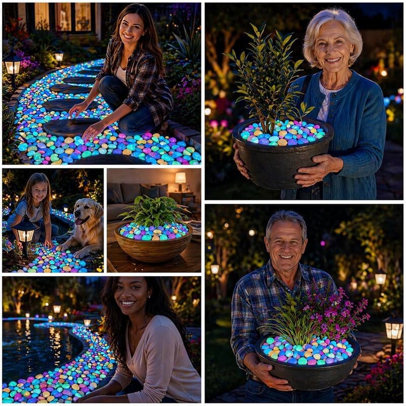 Glow in the Dark Garden Pebbles