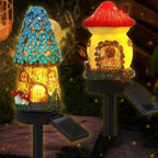 Vintage Solar Flower House Garden Light