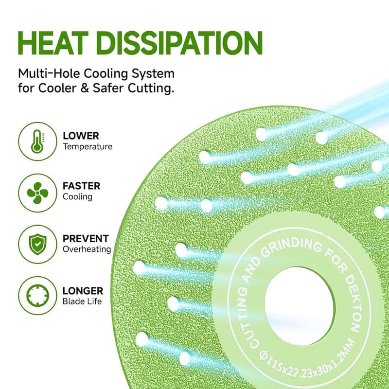 4.5" Ultra-Thin Diamond Grinding Disc for Angle Grinder – Double-Sided Cutting & Grinding Blade for Tile, Granite & Marble