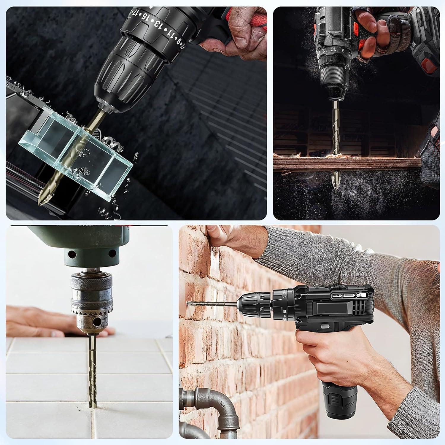 7PCS Multi-Material Drill Bit Set