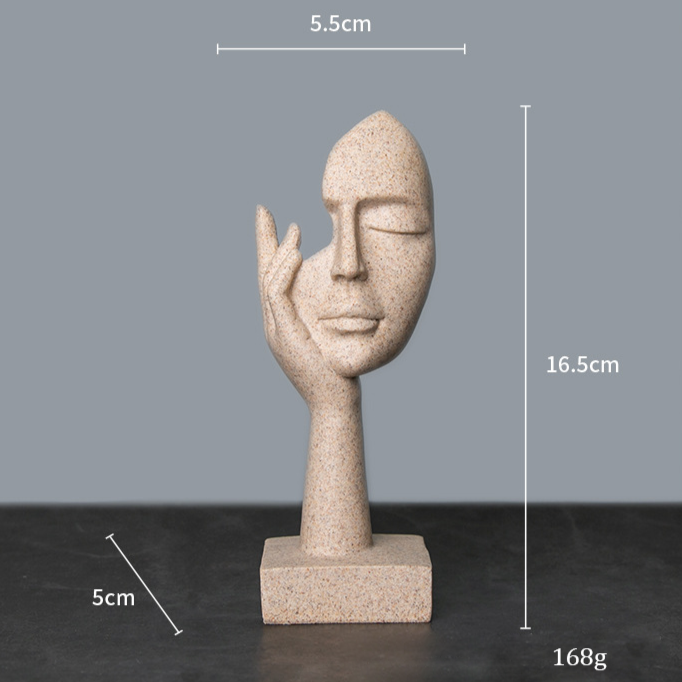 Modern Abstract Resin Thinker Sculpture – Minimalist Home & Office Decor Figurine