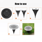 Solar Ground Lights – 8 LED Outdoor Disk Lights