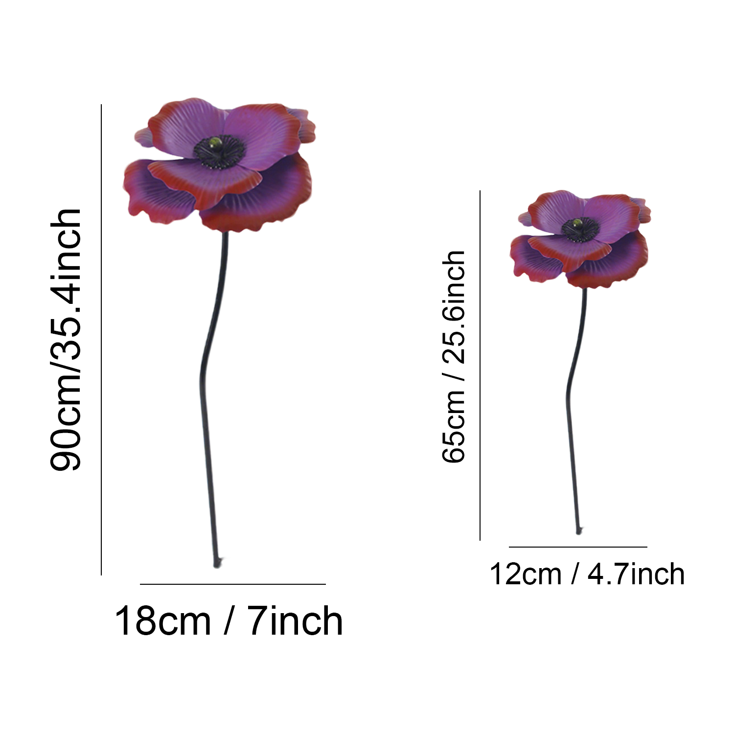 Metal Flower Garden Stake – Colorful Outdoor Yard & Lawn Decor