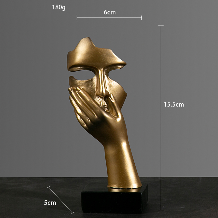 Modern Abstract Resin Thinker Sculpture – Minimalist Home & Office Decor Figurine