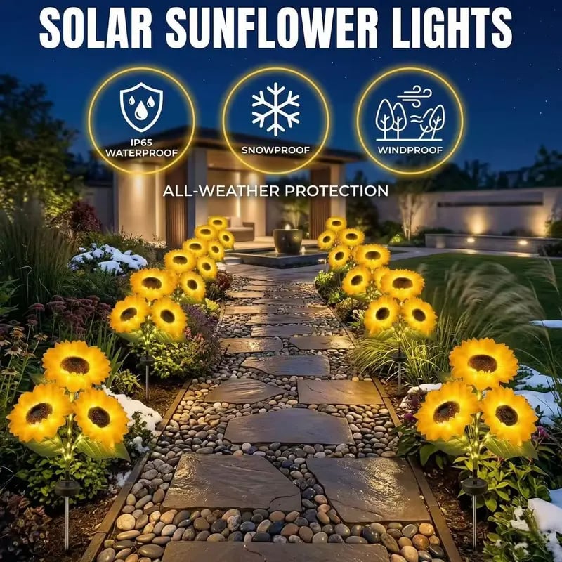 Solar LED Sunflower Garden Lights