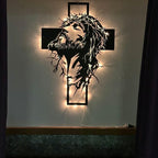 Crown of Thorns Jesus Cross Metal Wall Decor