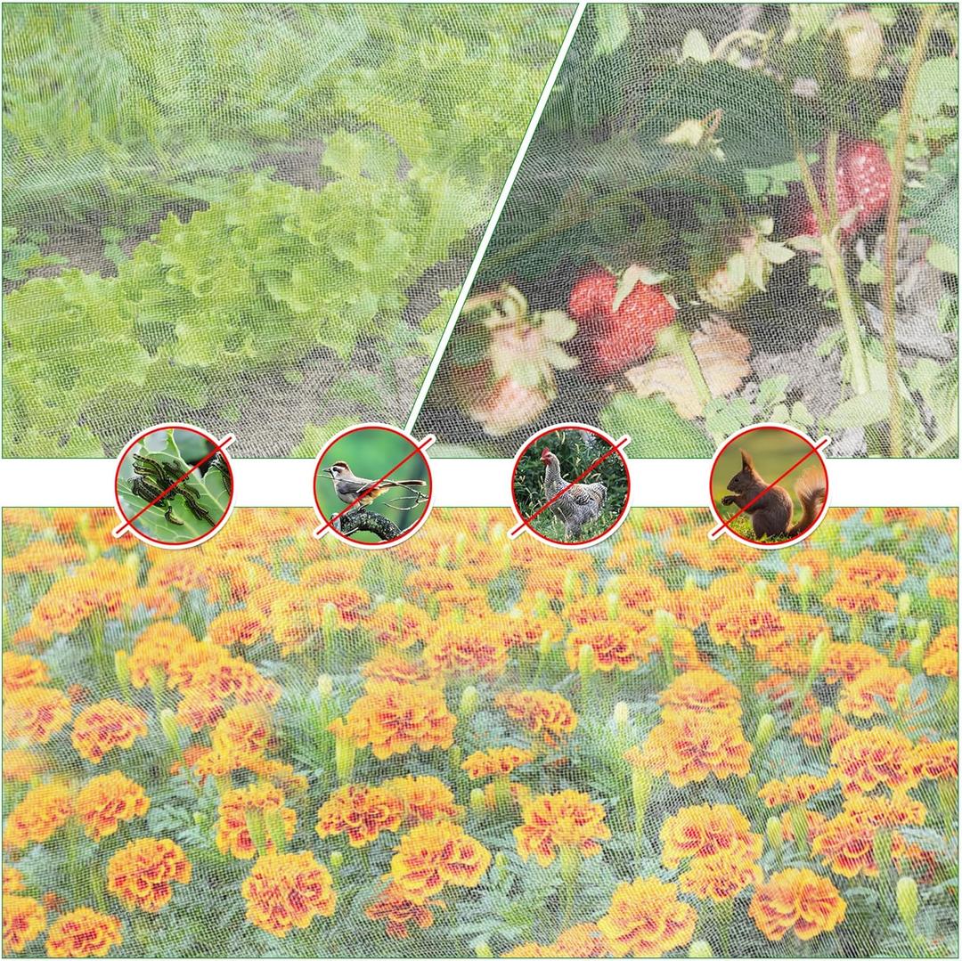 Garden Mesh Plant Cover – Drawstring Raised Bed Netting for Vegetables, Fruits & Flowers