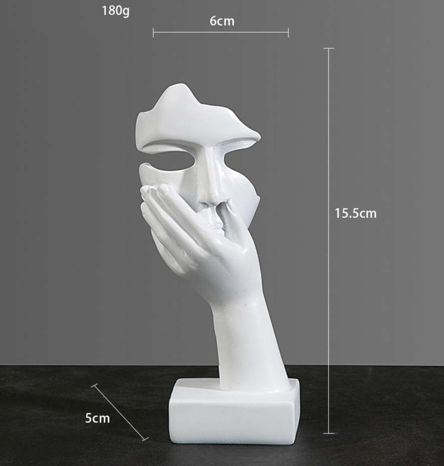 Modern Abstract Resin Thinker Sculpture – Minimalist Home & Office Decor Figurine