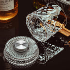 360° Spinning Crystal Whiskey Glass – Luxury Rotating Bourbon & Cocktail Tumbler (280ml)