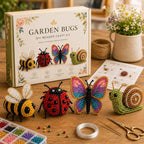 DIY 3D Beaded Garden Insects Embroidery Kit – 4PCS Handmade Craft Set