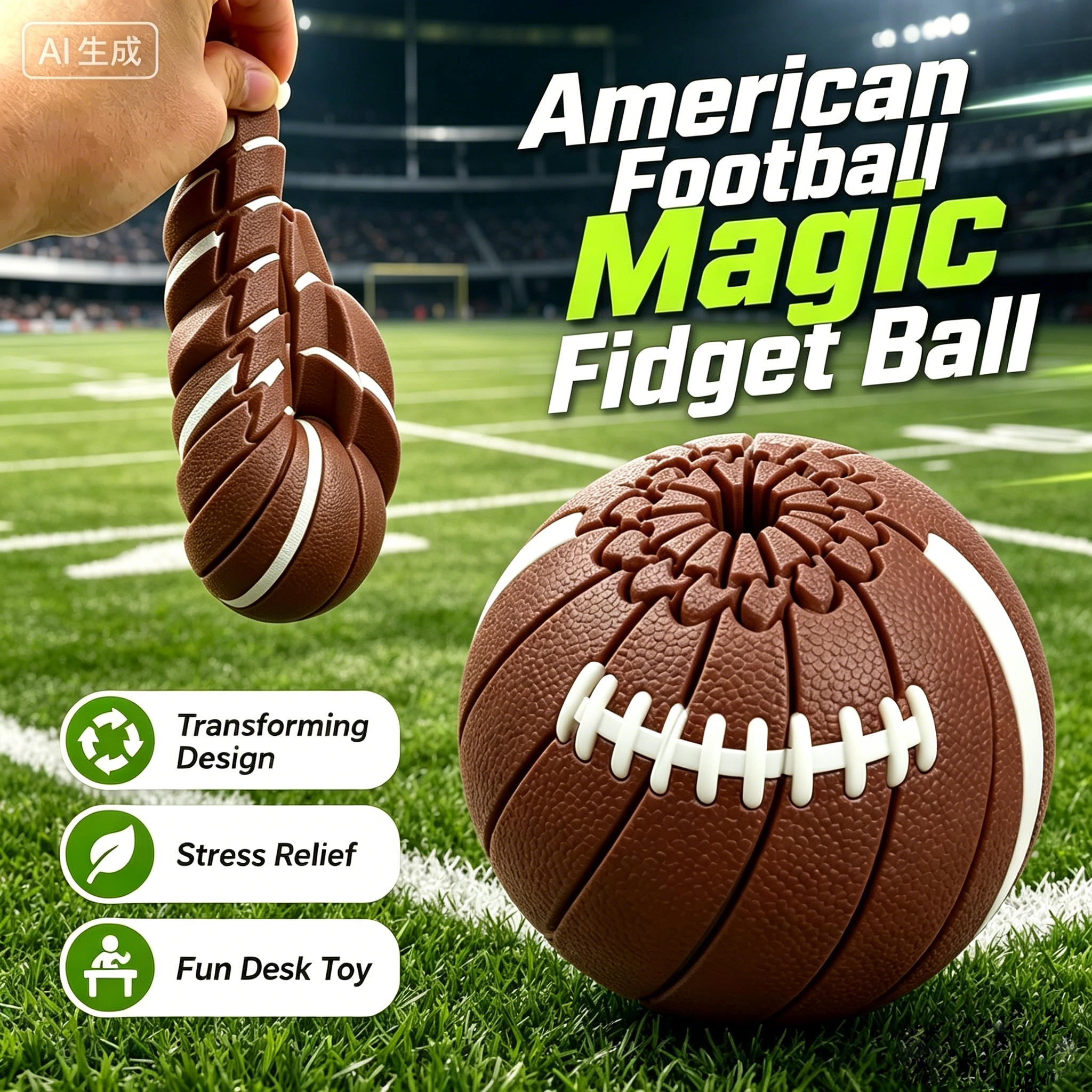 Multi-Sports Twisting Spiral Fidget Ball