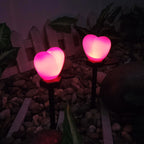 Solar Heart Garden Lights – Waterproof LED Outdoor Landscape Stake Lights for Garden & Patio