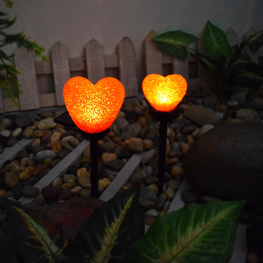 Solar Heart Garden Lights – Waterproof LED Outdoor Landscape Stake Lights for Garden & Patio