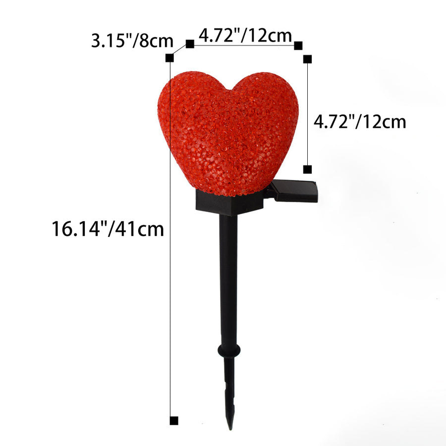 Solar Heart Garden Lights – Waterproof LED Outdoor Landscape Stake Lights for Garden & Patio