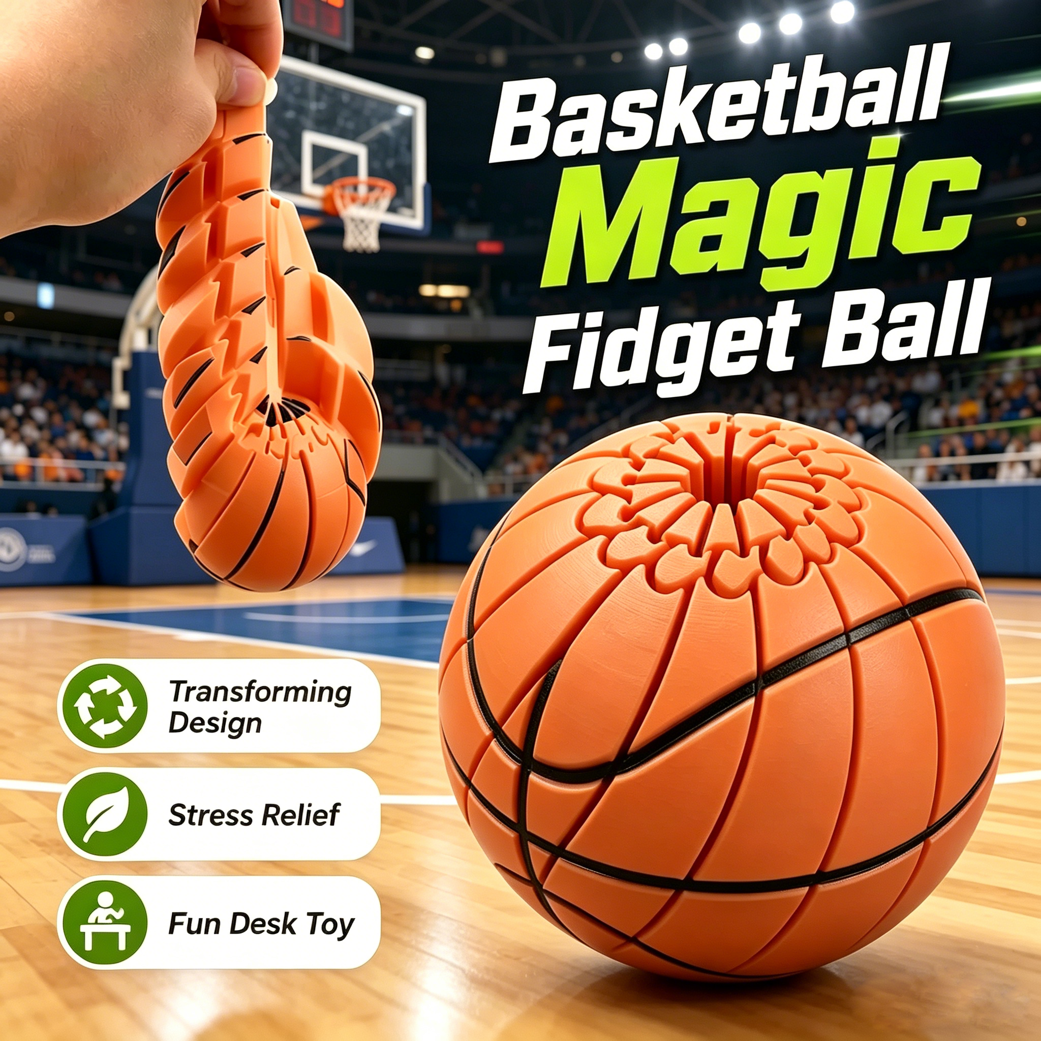 Multi-Sports Twisting Spiral Fidget Ball