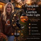 Piquet solaire lumineux Chat Noir Citrouille pour Halloween