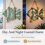 Décoration murale lumineuse poisson côtier avec LEDs blanc chaud
