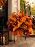 Piquet de jardin floral artificiel d'automne pour porche et jardinières