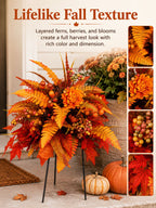 Piquet de jardin floral artificiel d'automne pour porche et jardinières