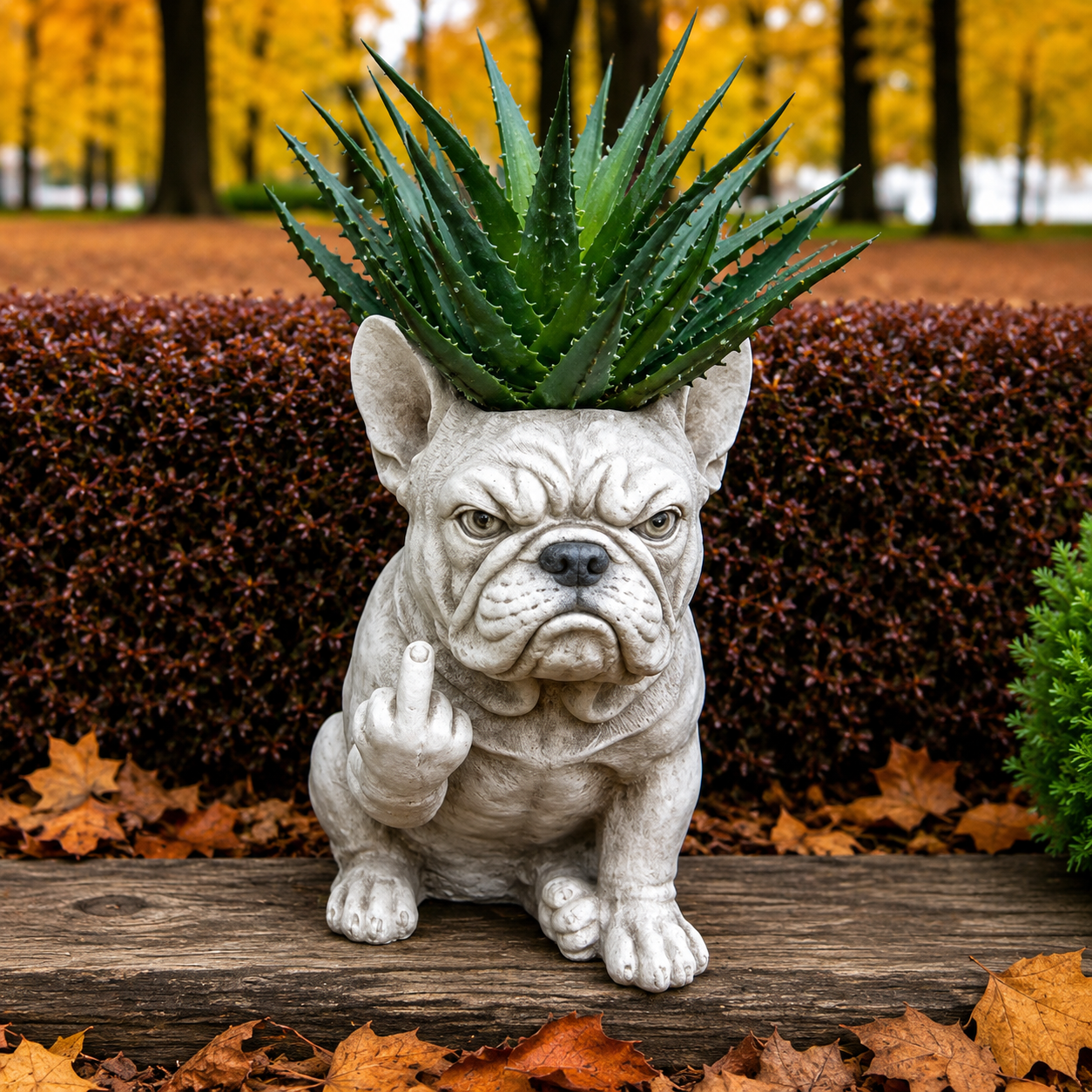 Cheeky French Bulldog Planter – Funny Indoor & Outdoor Plant Decor