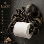Ocean Guardian Toilet Paper Holder – Resin Sea Turtle, Octopus & Shark Wall Decor