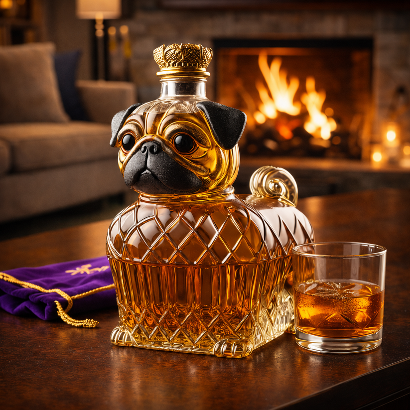 Whiskey Decanter - Pug Edition