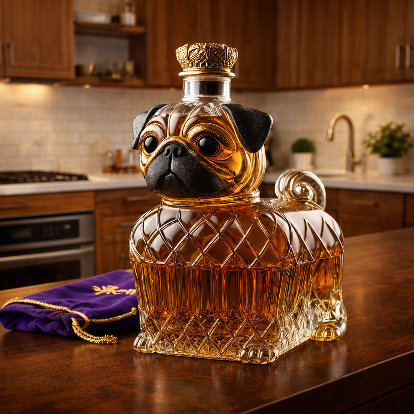Whiskey Decanter - Pug Edition