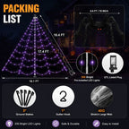 Giant 250 LED Spider Web Lights for Halloween Outdoor Decor