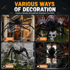 Giant 250 LED Spider Web Lights for Halloween Outdoor Decor