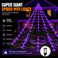Giant 250 LED Spider Web Lights for Halloween Outdoor Decor