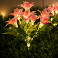 Solar LED Lily Flower Garden Lights, 7-Head Waterproof Outdoor Decor