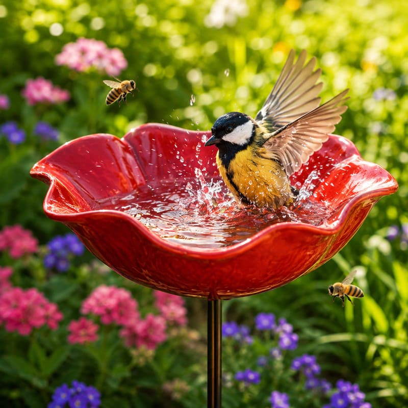 Handgefertigter Blumen-Gartenstecker
