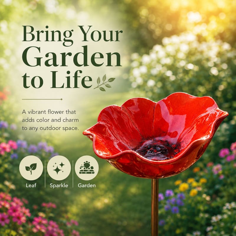 Handgefertigter Blumen-Gartenstecker