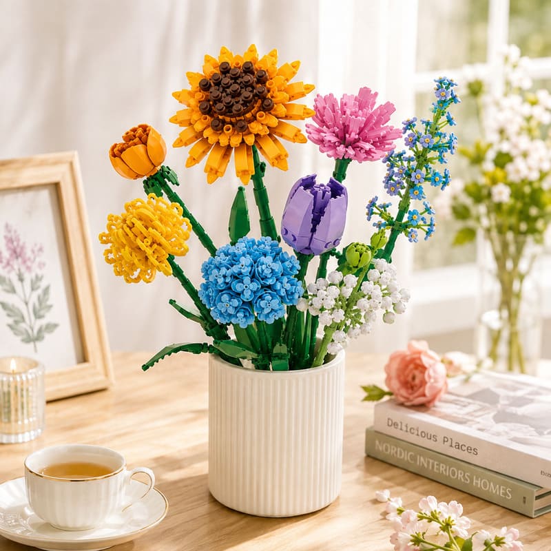 12-Piece DIY Flower Bouquet Building Set