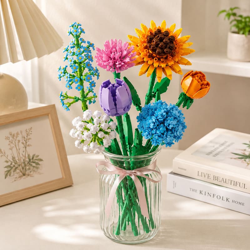 12-Piece DIY Flower Bouquet Building Set