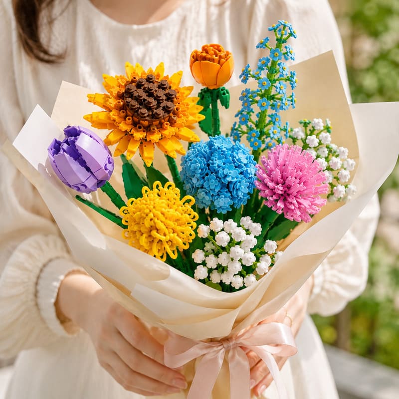 12-Piece DIY Flower Bouquet Building Set