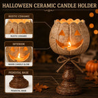Halloween Pumpkin Candle Holder – Cozy Fall Home Decor