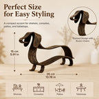 Metal Dachshund Sculpture – Rustic Indoor & Outdoor Decor