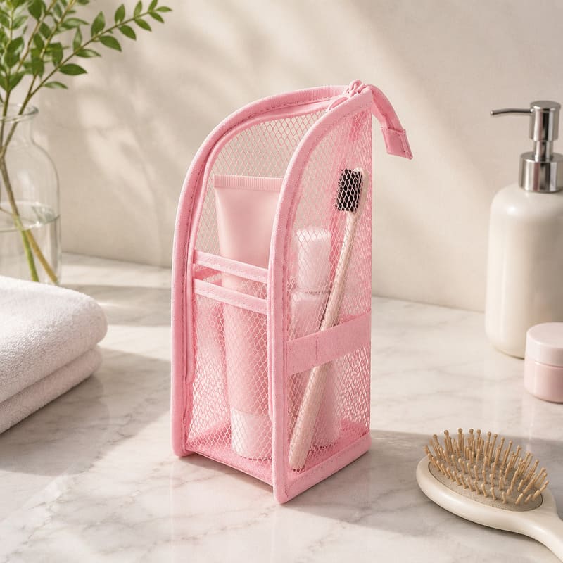 Clear Toiletry Bag With Compartments And Handle