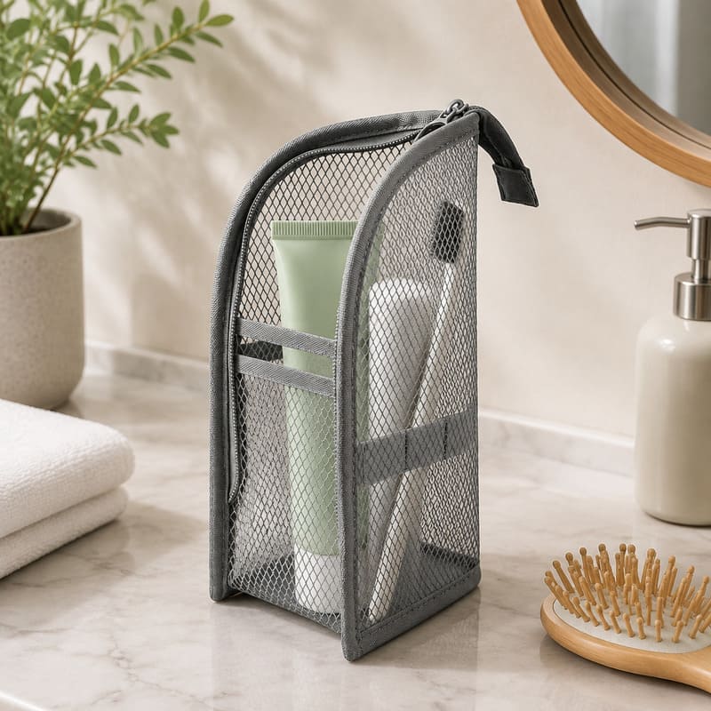 Clear Toiletry Bag With Compartments And Handle