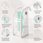 Clear Toiletry Bag With Compartments And Handle