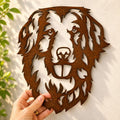 Golden Retriever Dog Rustic Metal Wall Art For Garden Decor