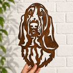 Basset Hound Dog Rustic Metal Wall Art For Garden Decor