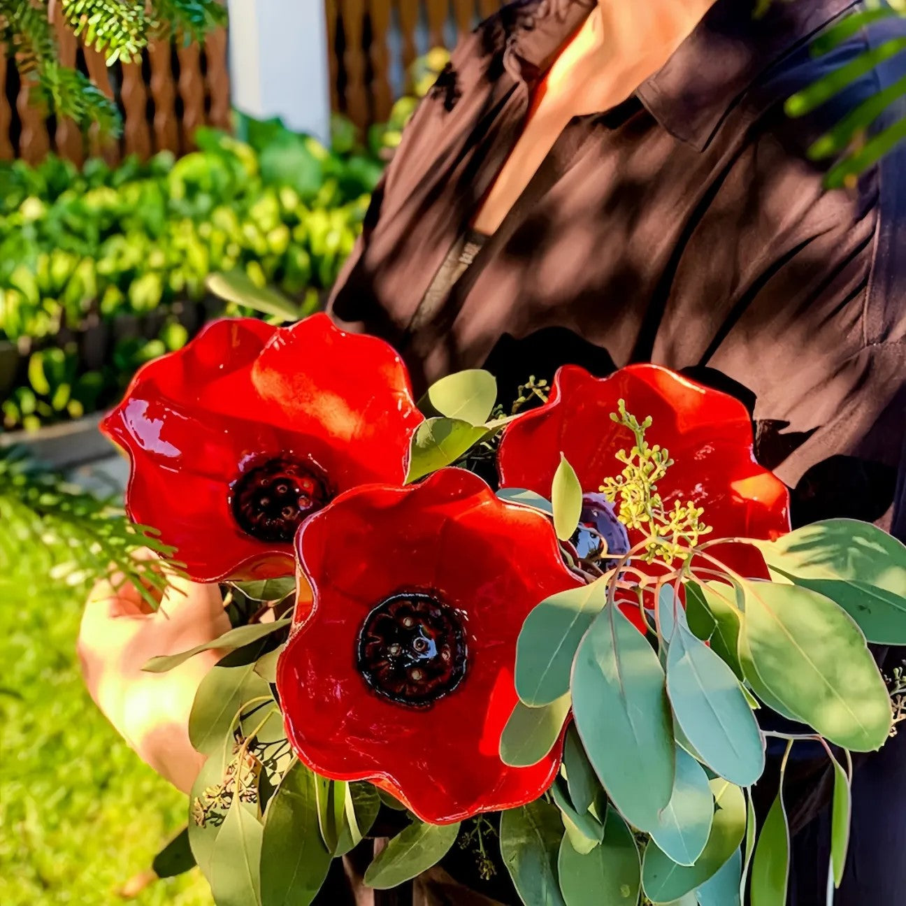 Handmade Flower Garden Stake
